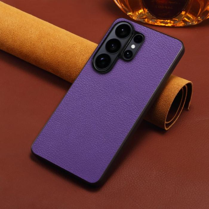 OEM - Mobilskal för Samsung Galaxy S26 Ultra Konstläder + PC + TPU - Lila