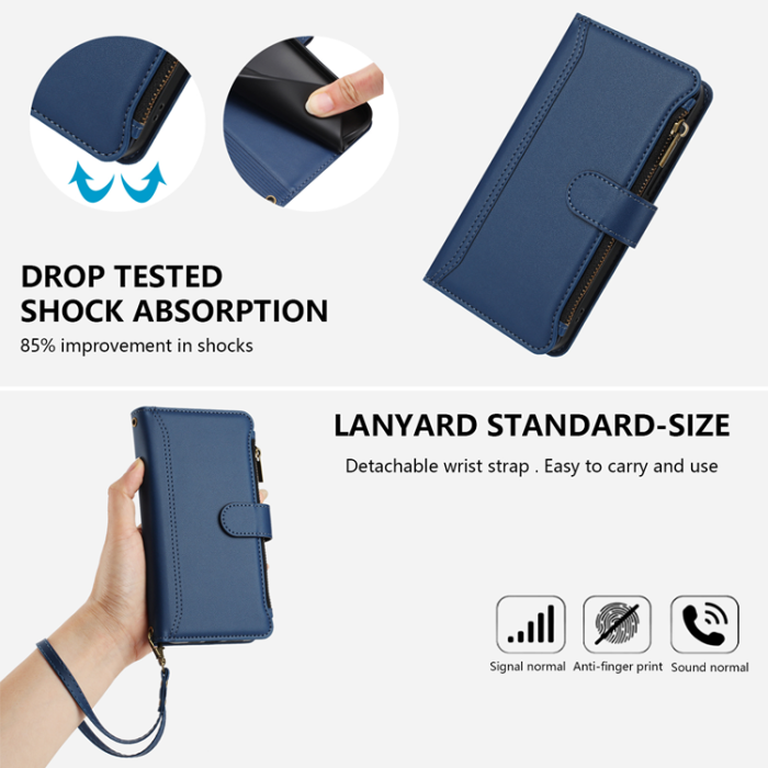A-One Brand - OnePlus 15 5G Plånboksfodral Zipper Wallet Läder