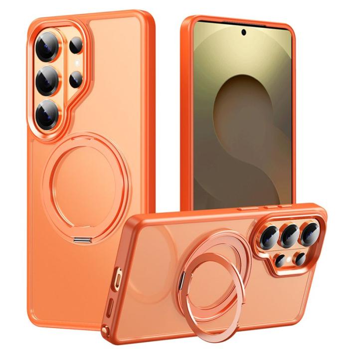 OEM - Mobilskal för Samsung Galaxy S26 Ultra Magnetiskt TPU + Akryl Kickstand - Orange