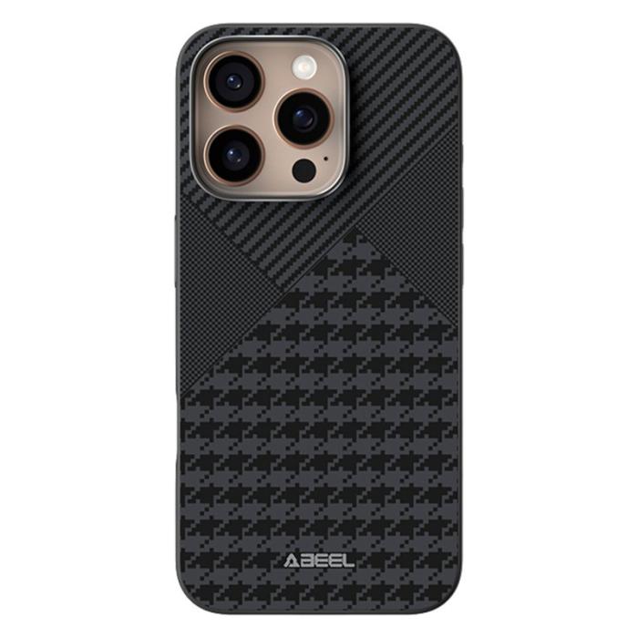 ABEEL - ABEEL Mobilskal till iPhone 16 Pro MagSafe Micro-Embossing Svart