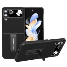 ABEEL - ABEEL Mobilskal till Samsung Galaxy Z Flip4 5G i &Auml;kta L&auml;der - Svart