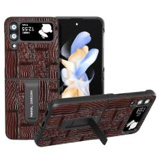 ABEEL - ABEEL Mobilskal till Samsung Galaxy Z Flip4 5G Mahjong Textur Brun