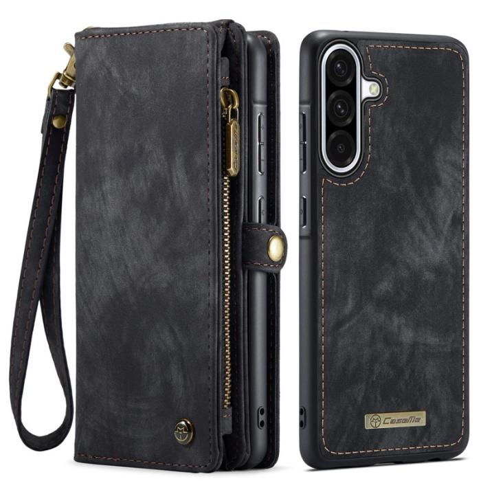 Caseme - CASEME 008 Konstläder Plånboksfodral för Samsung Galaxy A17 5G/4G - Svart