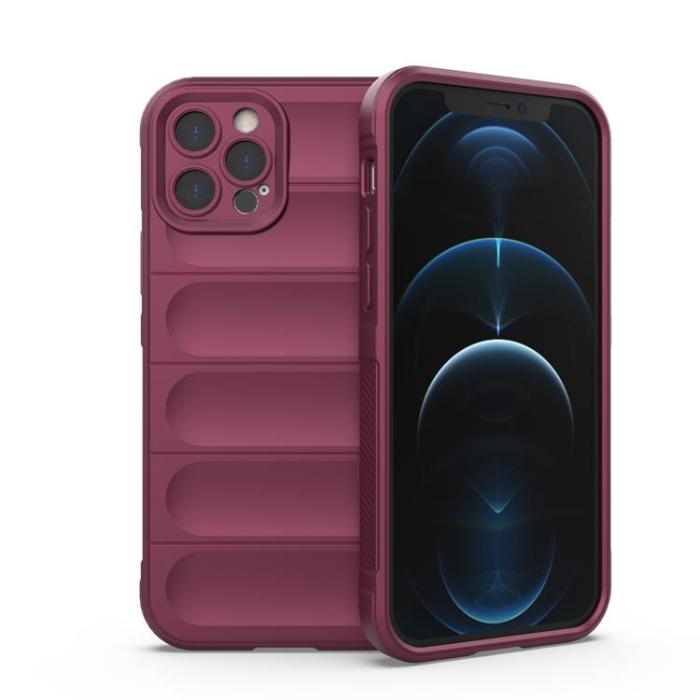OEM - iPhone 12 Pro Skal Magic Shield Flexible Armored - Burgundy