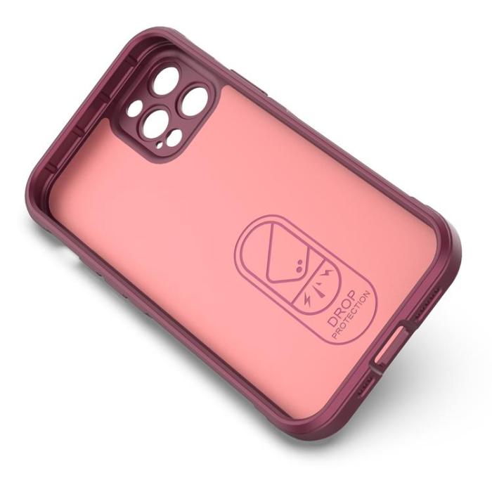 OEM - iPhone 12 Pro Skal Magic Shield Flexible Armored - Burgundy