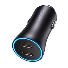 BASEUS - Baseus Golden Billaddare 40W 2 x USB-C - Grå