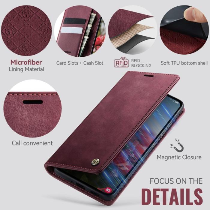 Caseme - CASEME 033 Fodral till Samsung Galaxy A53 5G i röd Konstläder