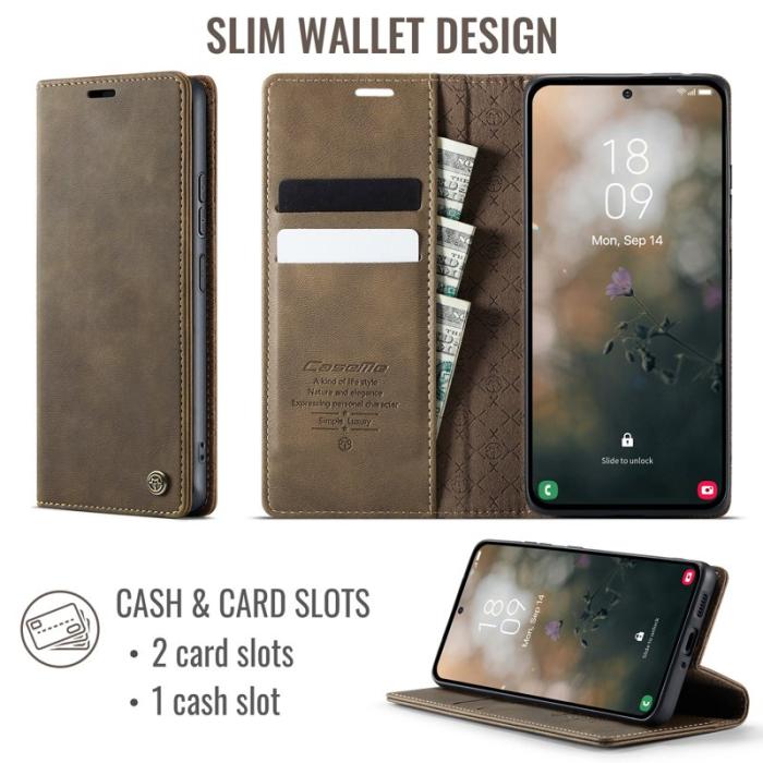 Caseme - CASEME 033 Fodral till Samsung Galaxy A53 5G - Kaffe