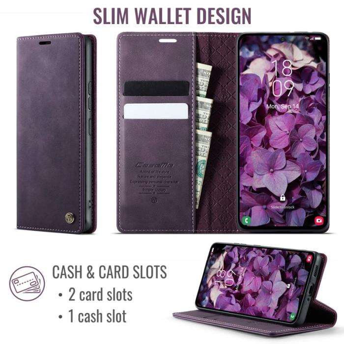 Caseme - CASEME 033 Fodral till Samsung Galaxy A53 5G Lila RFID-Skydd