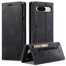 AUTSPACE - AUTSPACE Google Pixel 8a Wallet Fodral KonstL&auml;der - Svart