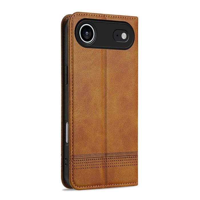 AZNS - AZNS iPhone Air Plånboksfodral Konstläder - Brun