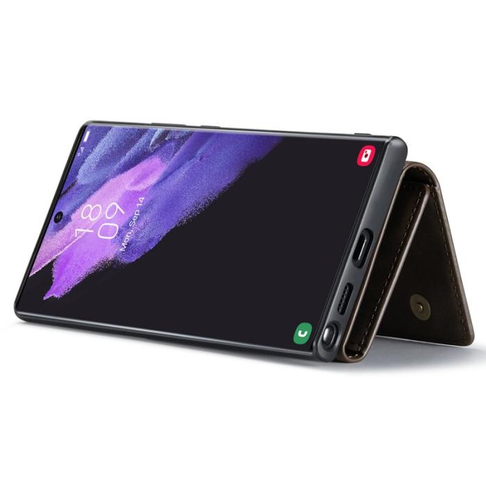 DG.MING - DG.MING 2-in-1 Plånboksfodral Samsung Galaxy S22 Ultra - Brun
