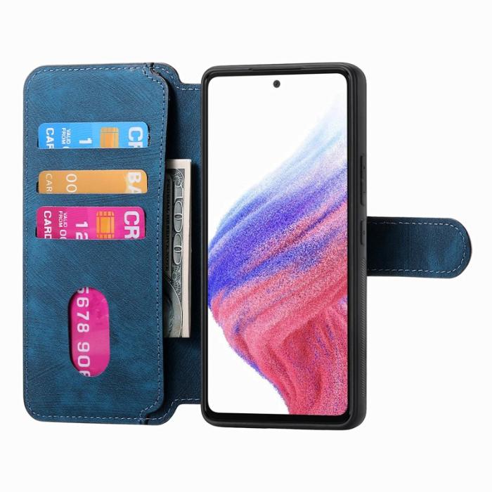 CASENEO - CASENEO Samsung Galaxy A53 5G Plånboksfodral Konstläder - Blå