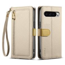 ESEBLE - ESEBLE E11 Google Pixel 9 Pro XL Pl&aring;nboksfodral Konstl&auml;der - Khaki
