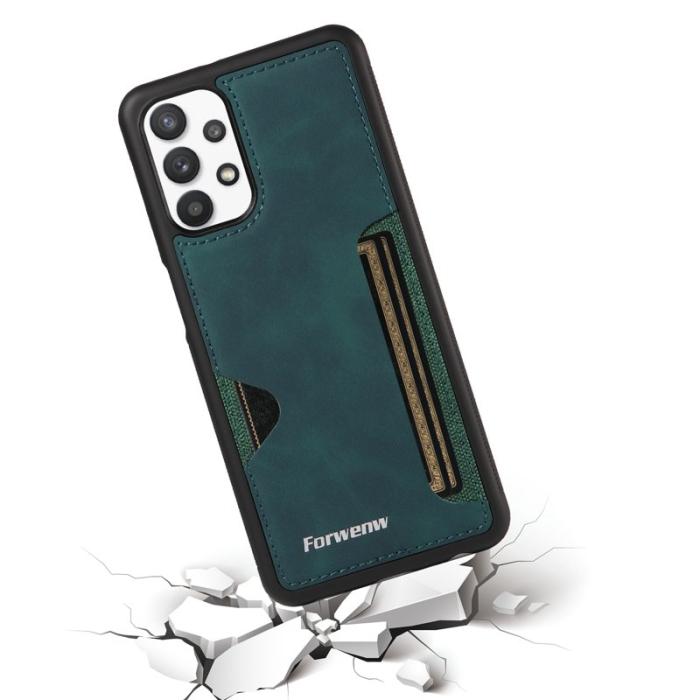 FORWENW - FORWENW F5 Series Samsung Galaxy A53 5G Fodral KonstLäder - Grön
