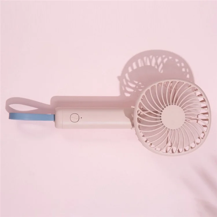 OEM - Bärbar Handhållen Fläkt USB Roterande F20 - Rosa