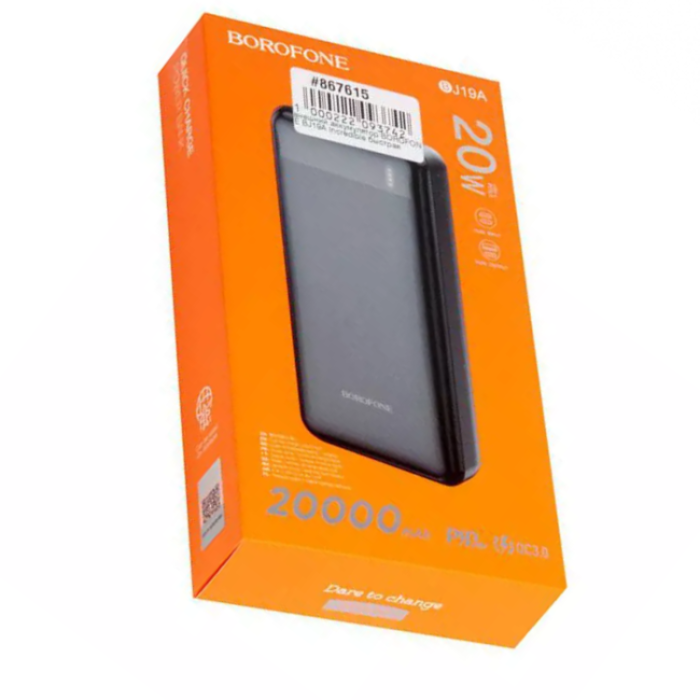 Borofone - Borofone BJ19A Powerbank 20000mAh - Svart