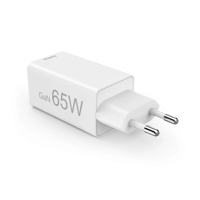 Hama - Hama Snabbladdare 65W 2xUSB-C 1xUSB-A GaN - Vit
