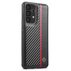LC.imeeke - LC.IMEEKE Samsung Galaxy A73 5G Fodral - Kolfiber Konstl&auml;der - Svart