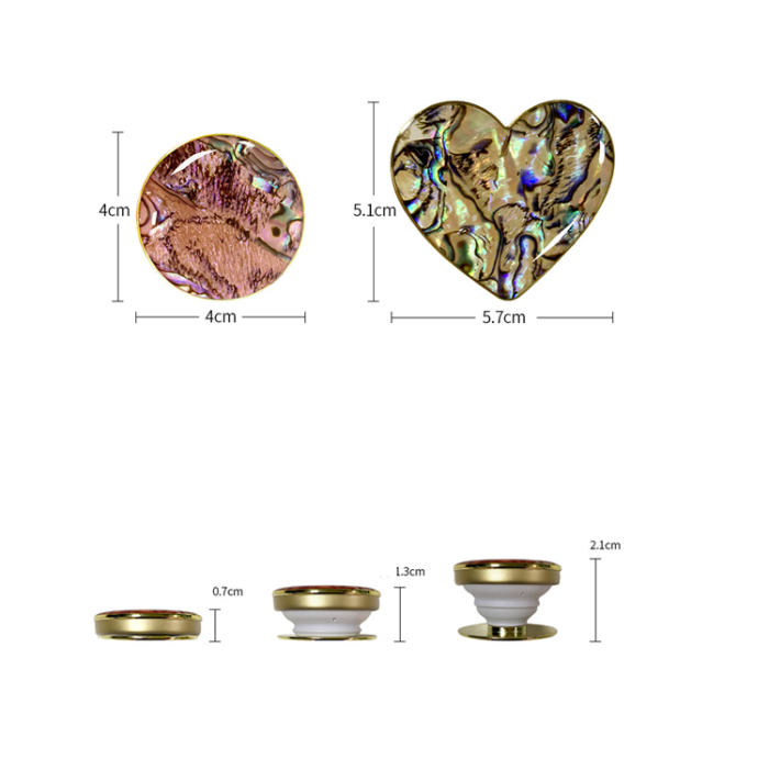 OEM - Heart Popup Hållare - Abalone Shell Grön