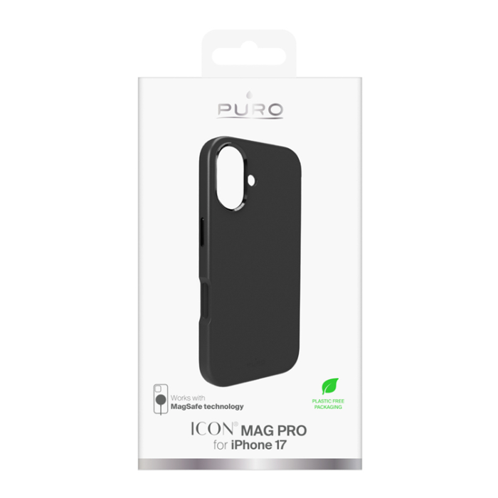 Puro - Puro iPhone 17 Mobilskal Magsafe Liquid Silikone - Svart