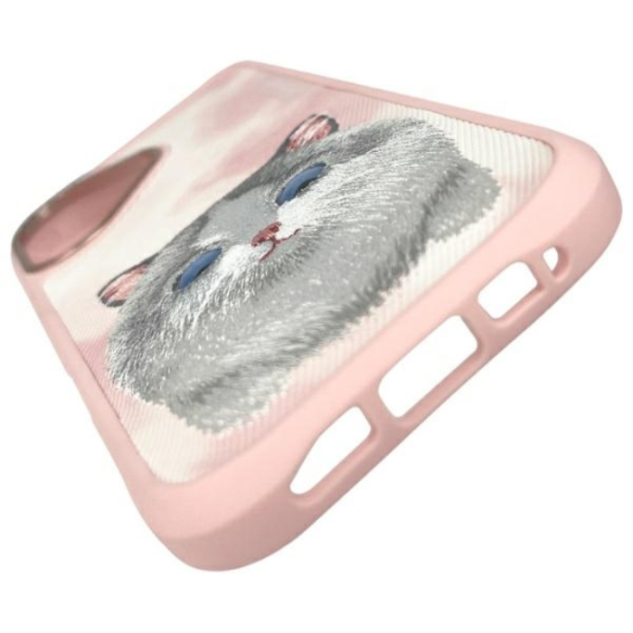 NIMMY - Nimmy iPhone 16 Mobilskal Big Eyed Pet 2.0 Cat - Rosa