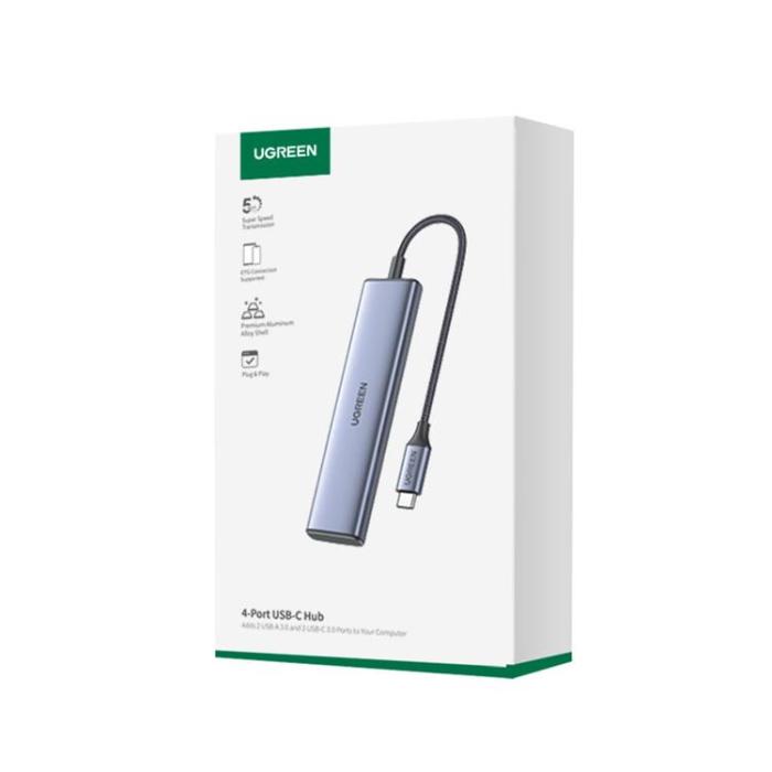 Ugreen - Ugreen 2X USB-C/USB-A HUB - Grå