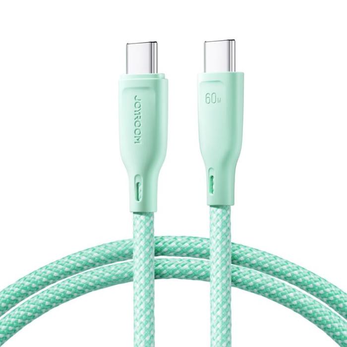 Joyroom - Joyroom USB-C till USB-C kabel 60W 1m Multi-Color - Grön
