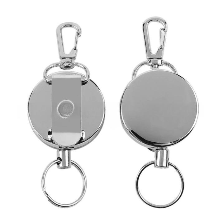 A-One Brand - Utdragbar Nyckelring med jojo-funktion - Silver
