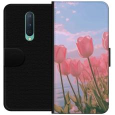 iSecrets - Plånboksfodral till OnePlus 8 med Rosa Tulpaner