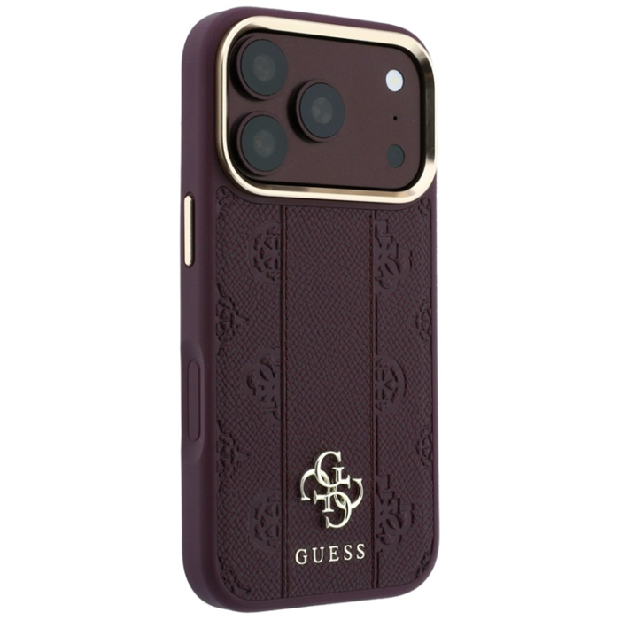 Guess - Guess Mobilskal För iPhone 18 Pro Max/17 Pro Max Magsafe Stripe Peony 4G Logo