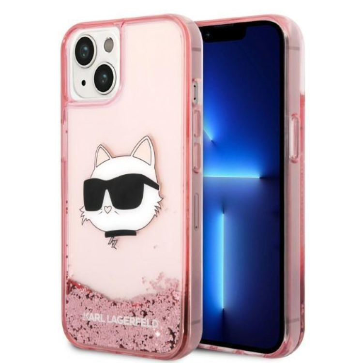 Karl Lagerfeld iPhone 14 Plus Skal Glitter Choupette - Rosa | 2353 | AlltMobil
