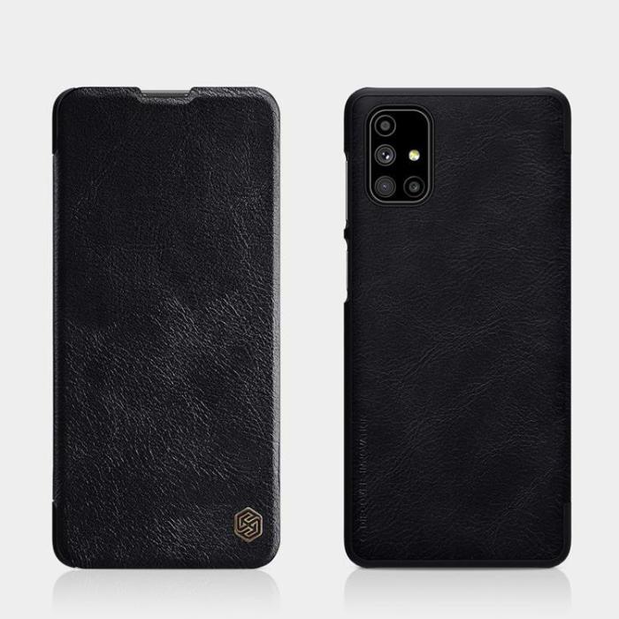 UTGATT1 - Nillkin Qin Läder Fodral Samsung Galaxy M51 5G - Svart