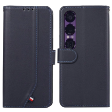 A-One Brand - Sony Xperia 1 VII Plånboksfodral RFID Läder - Marinblå
