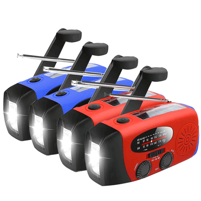 UTGATT1 - [4 PACK] Vevradio 2000mAh Powerbank, Ficklampa - 2 Blå 2 Röd