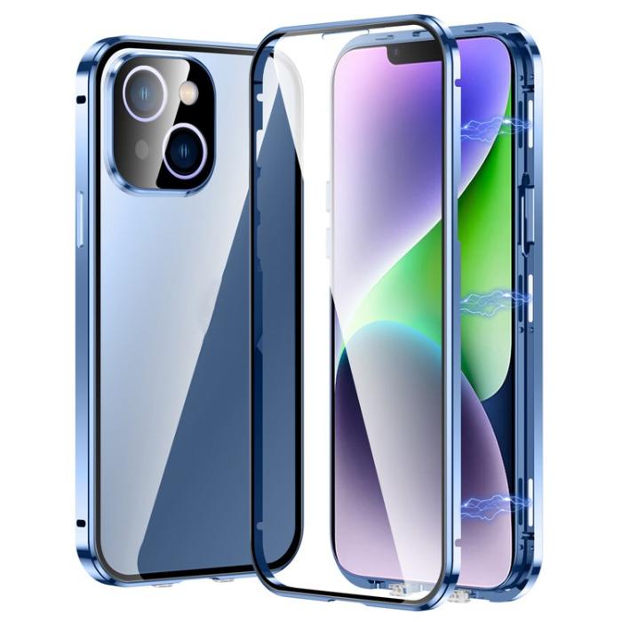 OEM - iPhone 14 Plus Skal Metall Magnetic - Blå