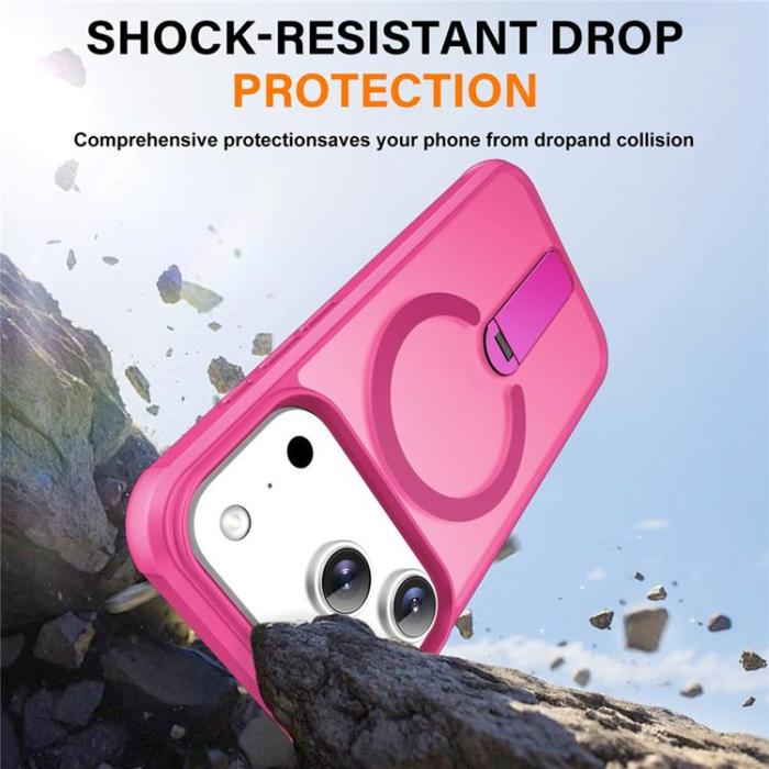 A-One Brand - iPhone 17 Pro Max Mobilskal MagSafe Kickstand - Ros