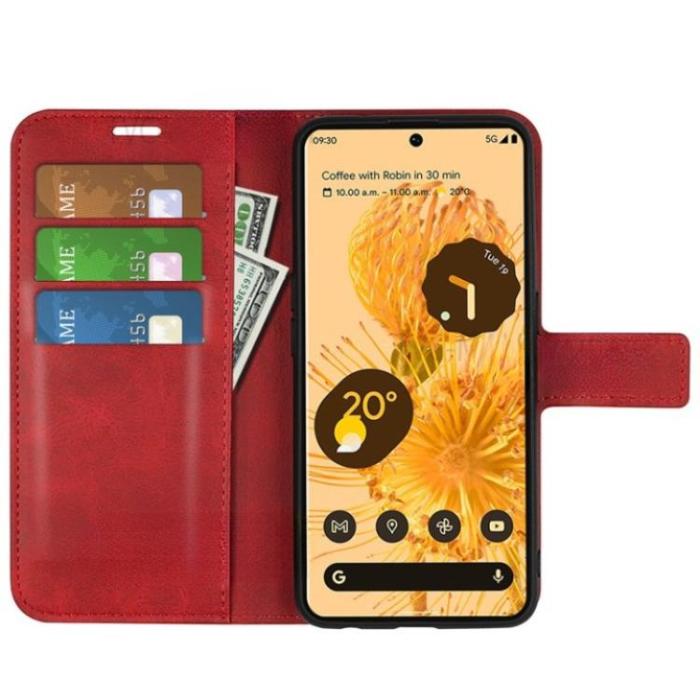 A-One Brand - Google Pixel 7 Plånboksfodral Drop-Proof PU Läder - Röd