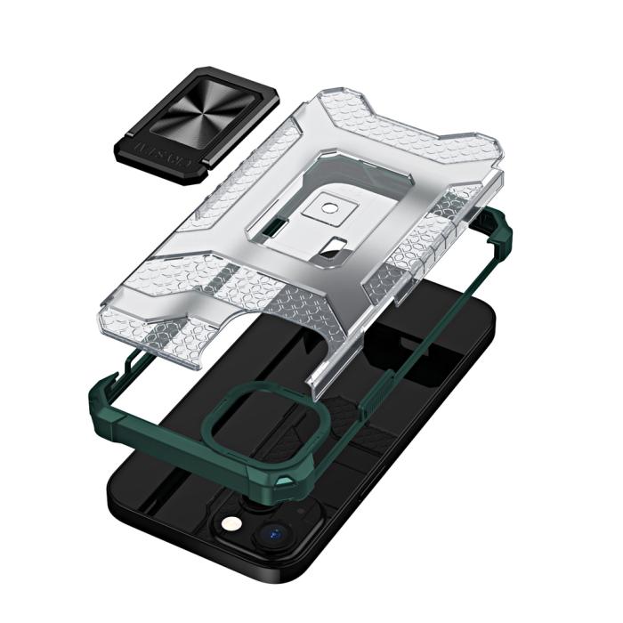 OEM - Crystal Ring Skal iPhone 13 - Grön