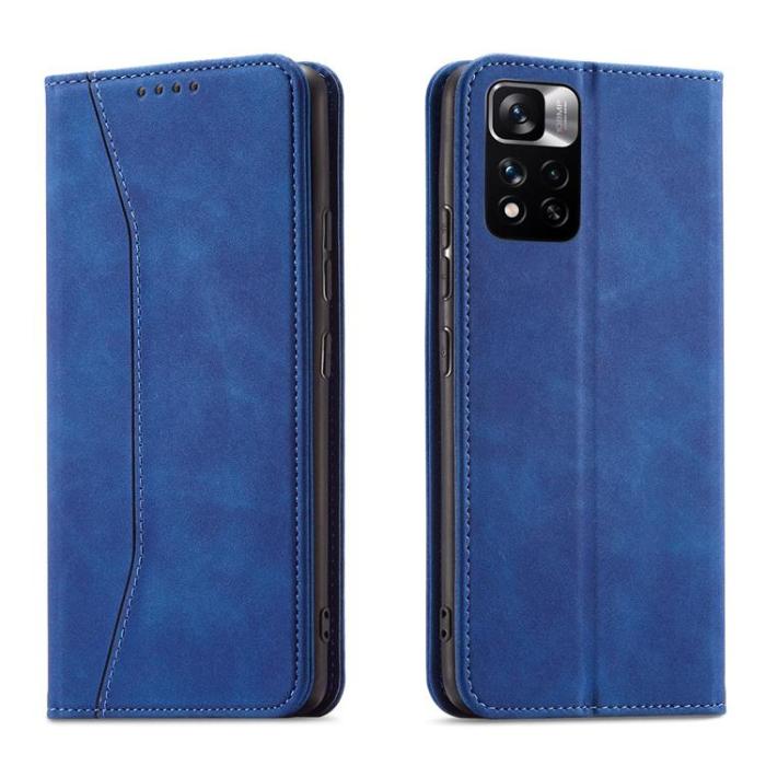 OEM - Xiaomi Redmi Note 11 Pro 4G/5G Plånboksfodral Magnet Fancy - Blå