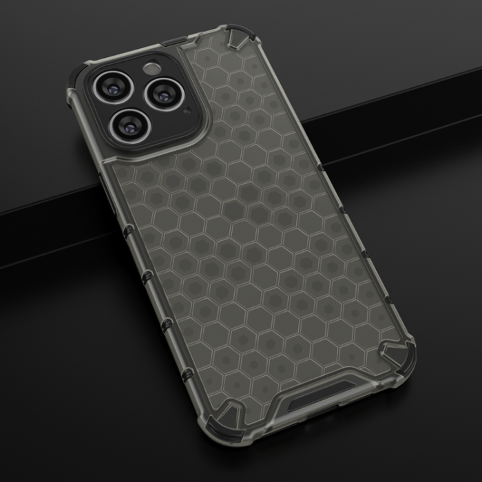 OEM - iPhone 14 Pro Skal Honeycomb Armored Hybrid - Svart