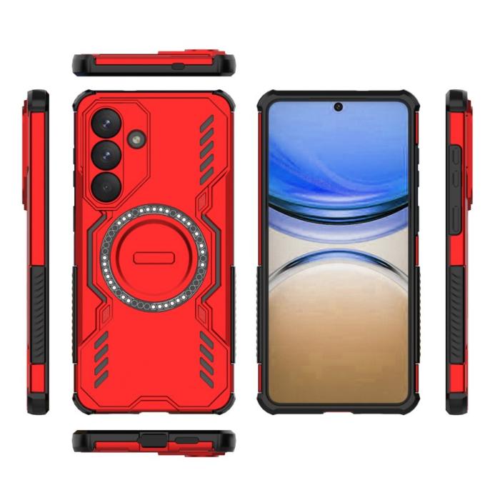 OEM - Mobilskal till Samsung Galaxy S26 Plus Magnetiskt Butterfly Armor PC + TPU - Röd
