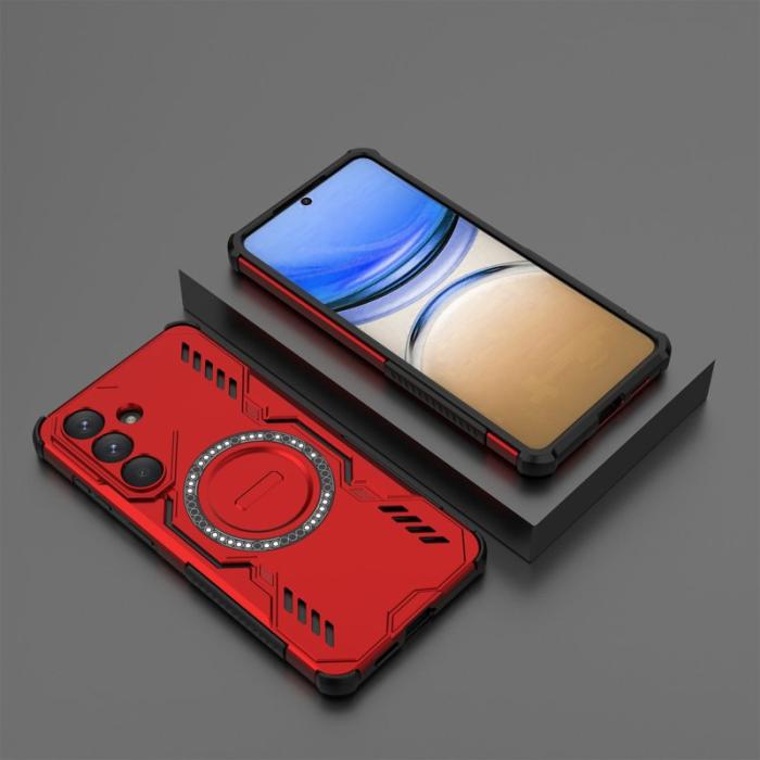 OEM - Mobilskal till Samsung Galaxy S26 Plus Magnetiskt Butterfly Armor PC + TPU - Röd