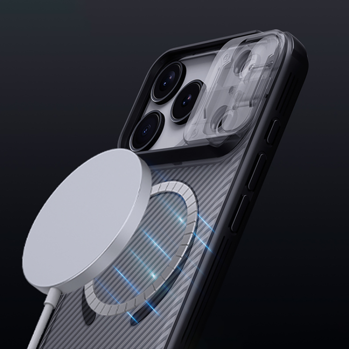 Nillkin - Nillkin iPhone 17 Pro Max Mobilskal MagSafe CamShield Pro - Transparent Svart