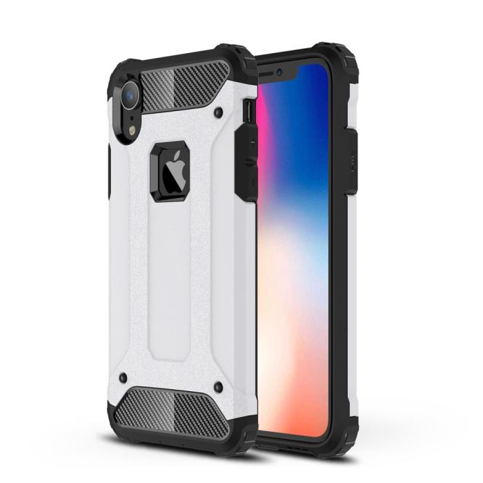 UTGATT1 - Hybrid Armor Mobilskal till Apple iPhone XR - Vit