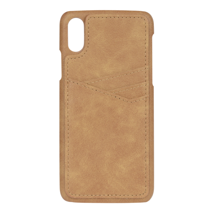 UTGATT5 - Essentials PU Triple Card Cover till iPhone XR - Ljusbrun