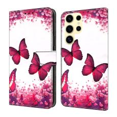 OEM - Samsung Galaxy S26 Ultra Pl&aring;nboksfodral St&auml;llbart Konstl&auml;der - R&ouml;d Fj&auml;ril