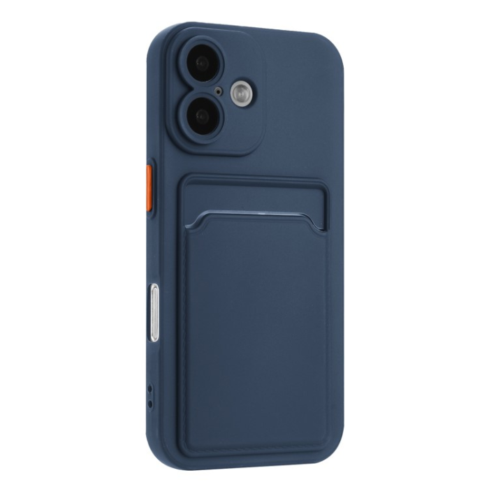 A-One Brand - iPhone 16 Plus Mobilskal Korthållare TPU - Marinblå
