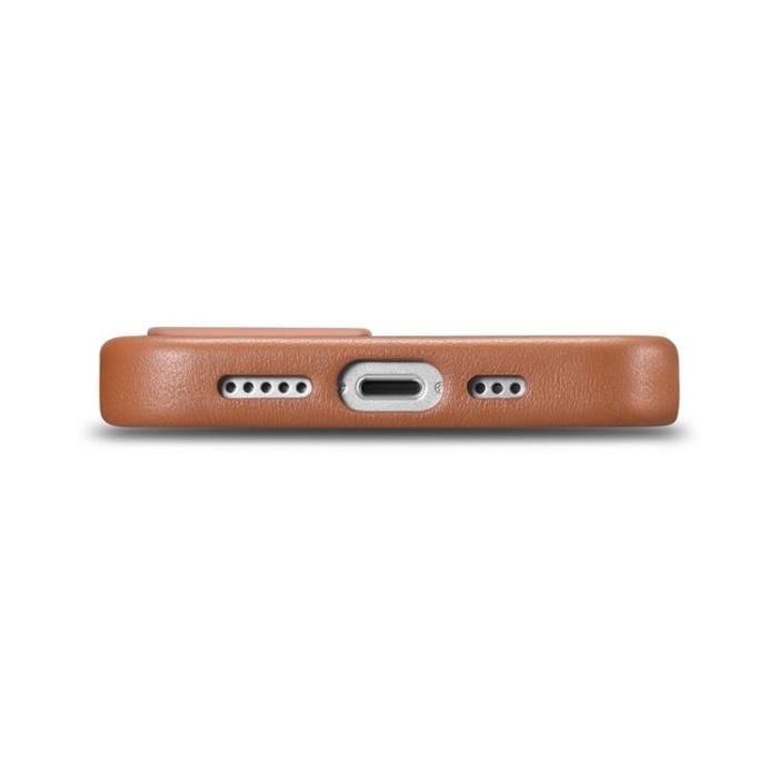 ICARER - iCarer iPhone 14 Plus Skal Äkta Läder MagSafe Compatible - Brun
