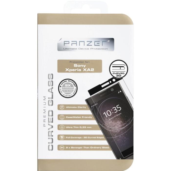 UTGATT5 - Panzer Curved Glass Sony Xperia XA2 - Svart
